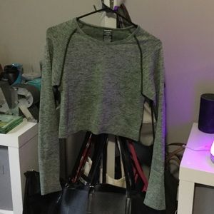 PINK long sleeve compression workout top